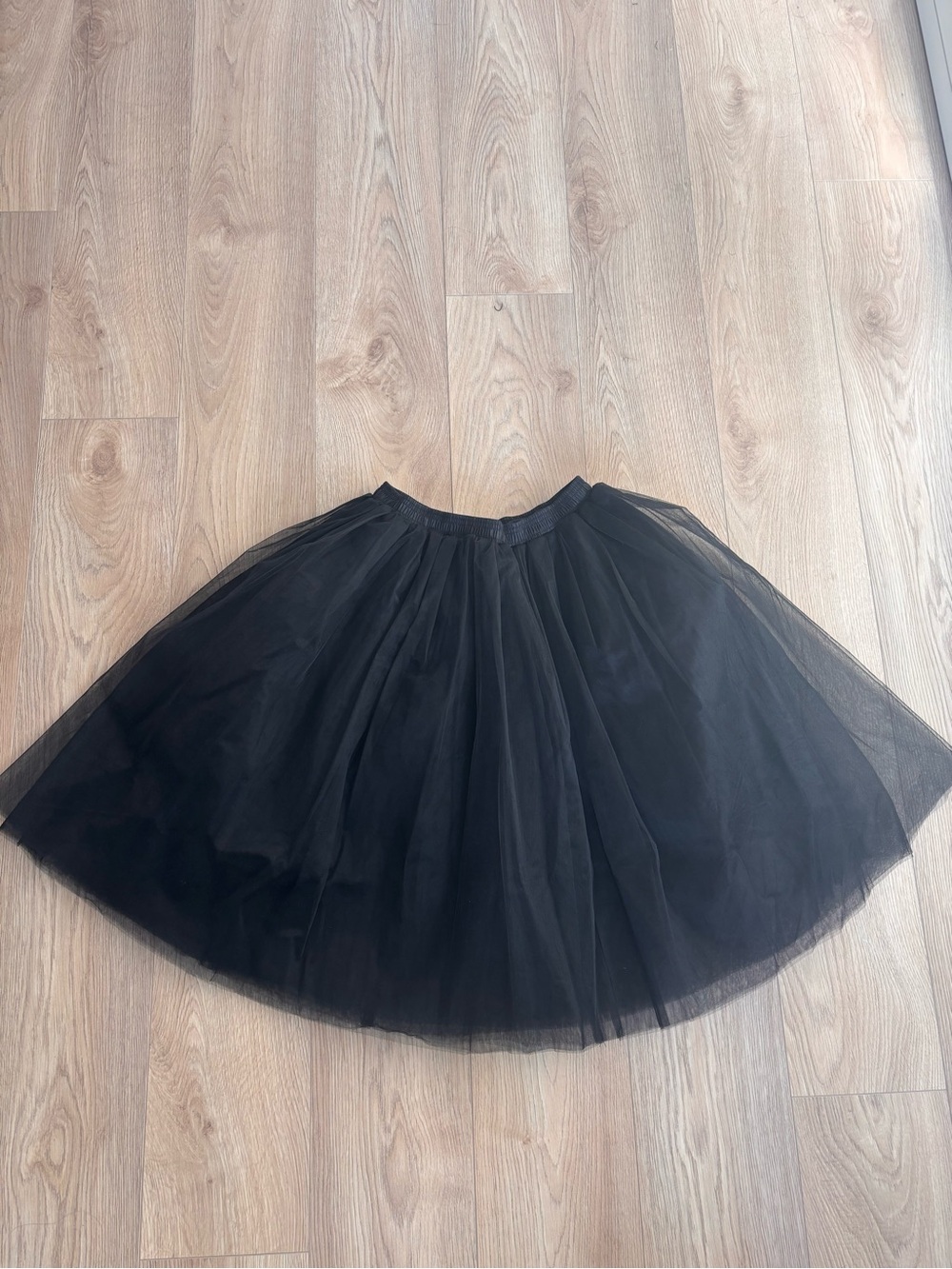 Bluish Black Tulle Midi Skirt - Women- one size fits all